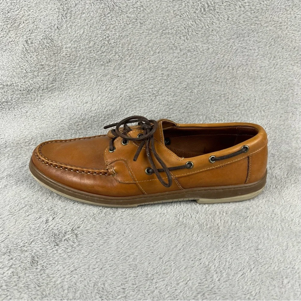 Allen Edmonds Eastport Boat Shoes Leather Mens Size 12 D Brown Loafers Deck